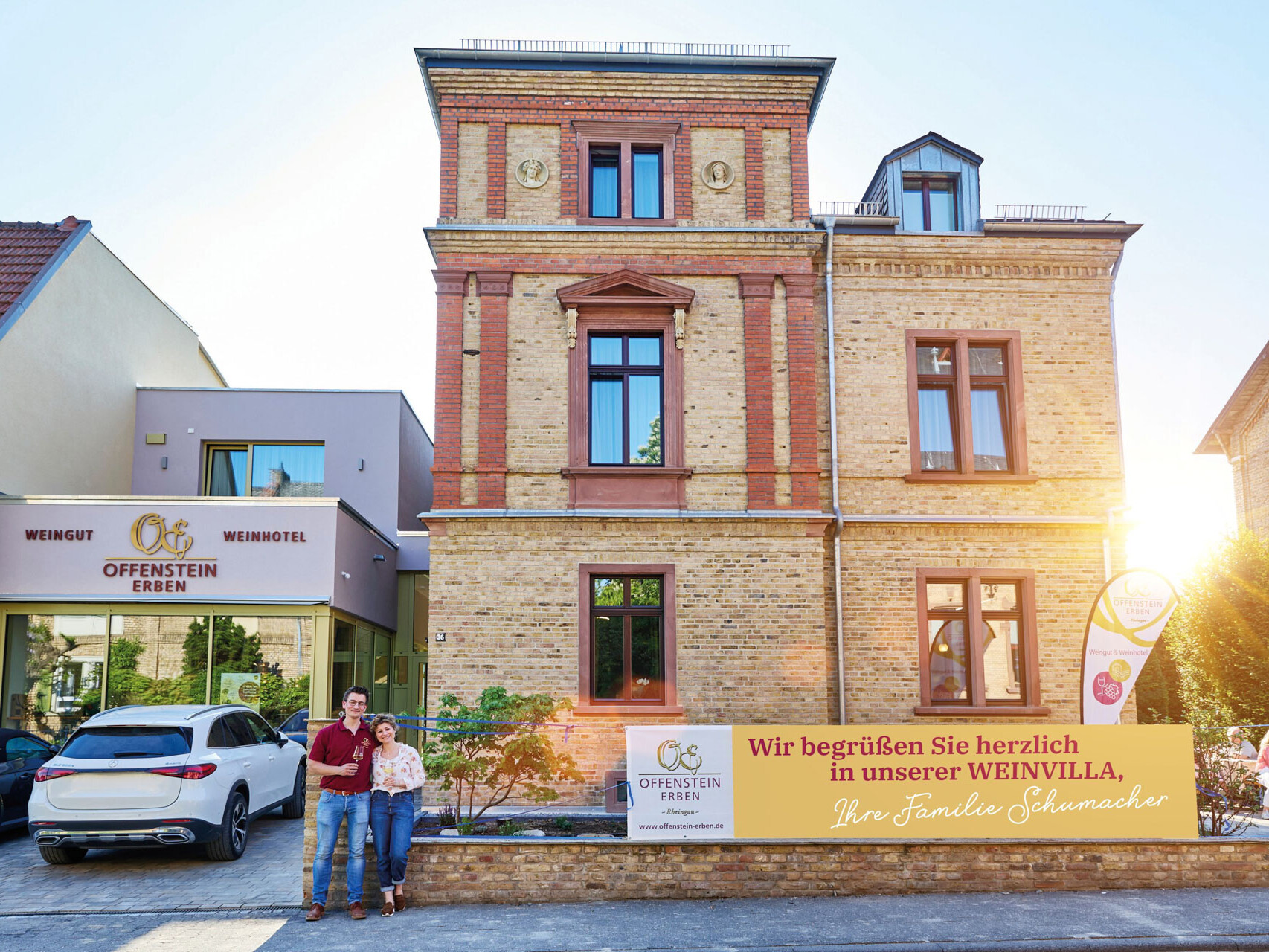 Weinvilla mit Familie und Weinangebot